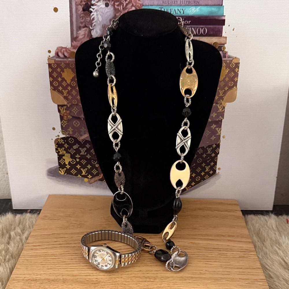 Chico’s Silver & Gold Tone Watch Only (Bundle With The Necklace And Save!)